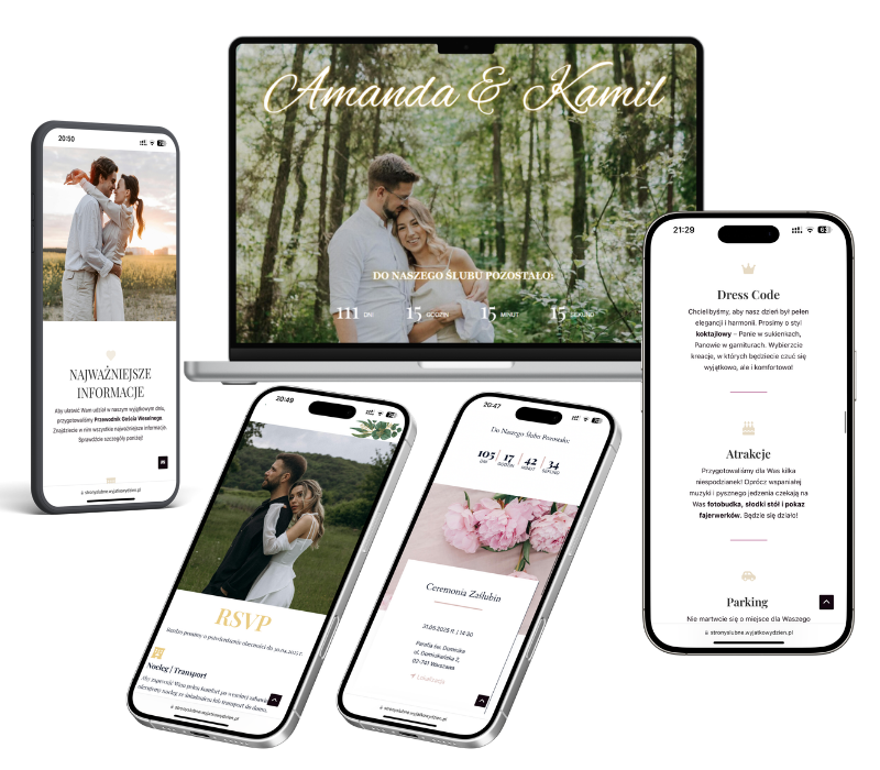 Personalizowana Internetowa Strona Ślubna
